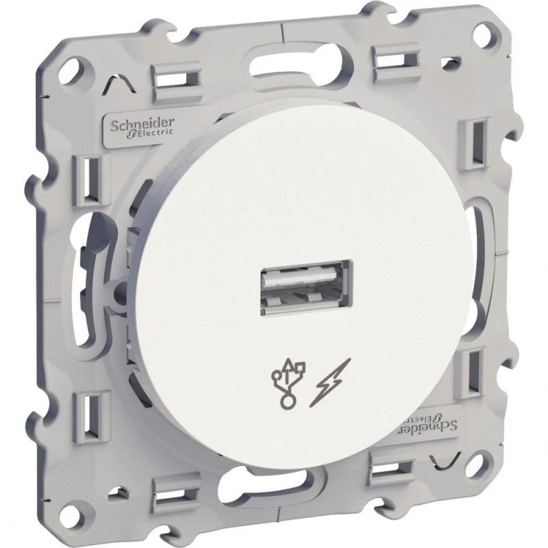 Schneider Electric Механизм розетки СП USB Odace бел. SchE S52R408