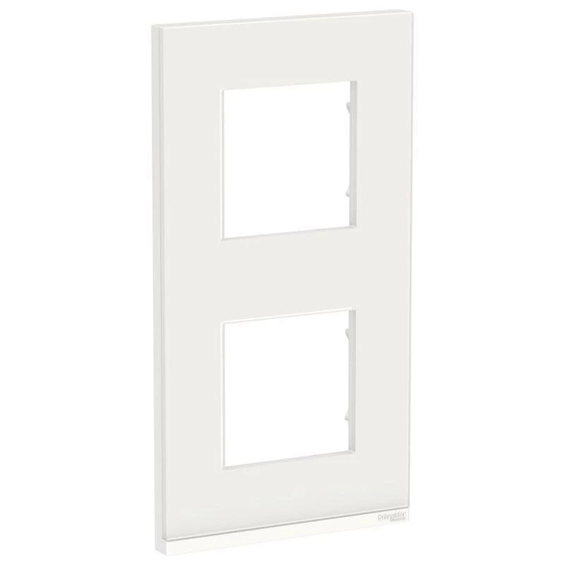 Schneider Electric Рамка 2-м UNICA PURE верт. бел. стекло/бел. SchE NU6004V85