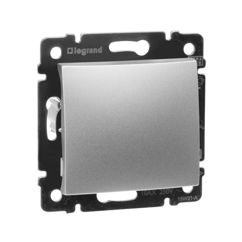 Legrand (группа IEK) Переключатель проходной 1-кл. СП Valena 10А IP31 250В механизм алюм. Leg 770106