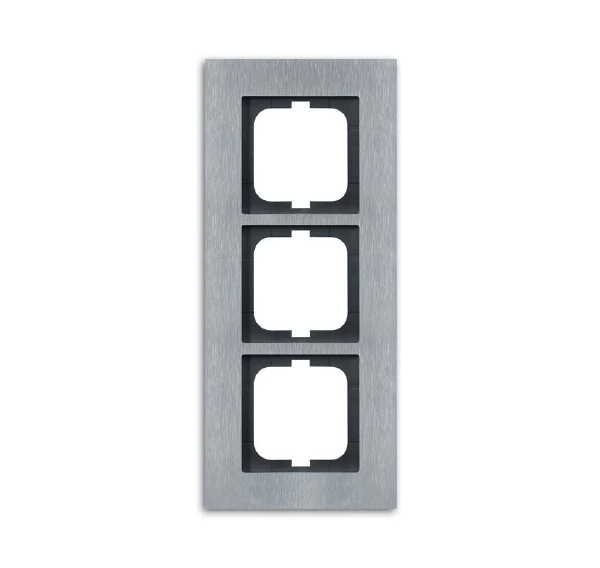 ABB Рамка 3-м Carat сталь  2CKA001754A4256