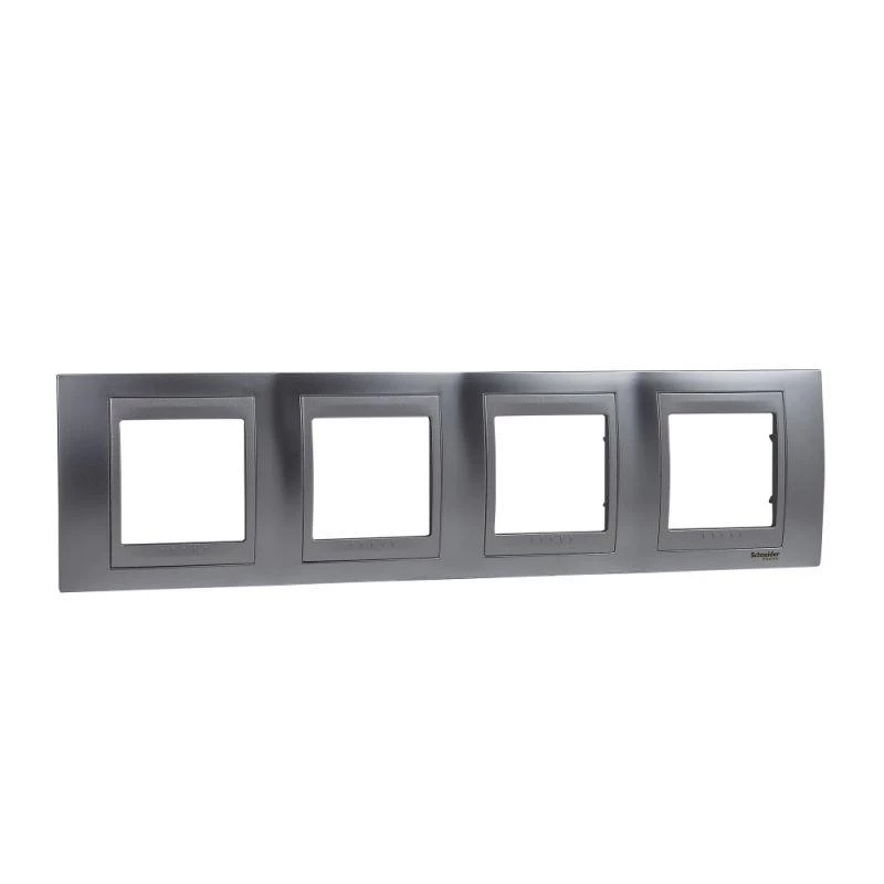 Schneider Electric Рамка 4-м Unica Top матов. хром/алюм. SchE MGU66.008.038