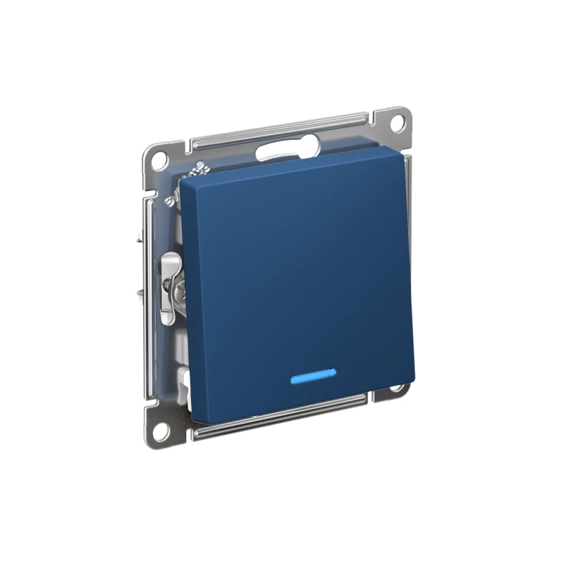 Systeme Electric Переключатель 1-кл. AtlasDesign (сх. 6а) 10AX с подсветкой механизм аквамарин SE ATN001163