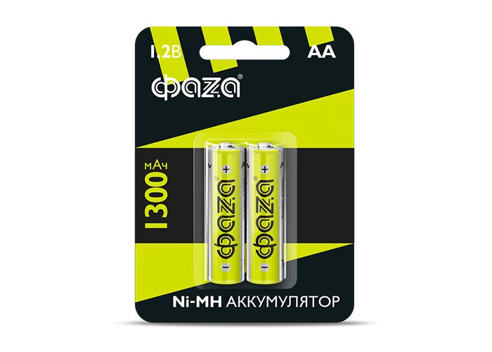 Аккумулятор AA Ni-MH 1.2В 1300мА.ч BL-2 (уп.2шт) ФАZА 5002944