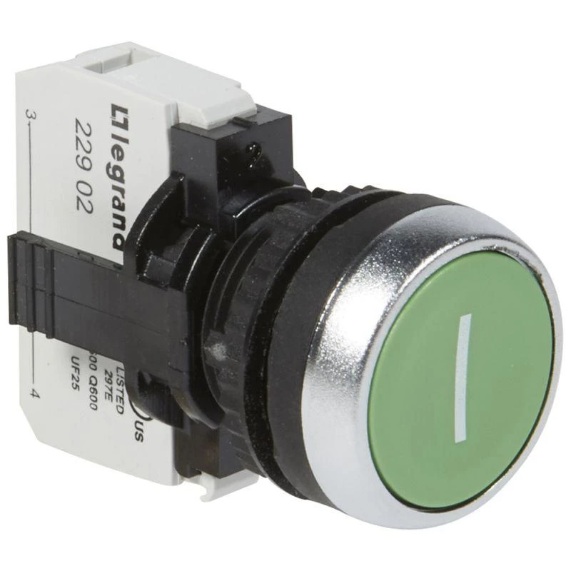 Legrand Кнопка НЗ в сборе с маркир. "I" Osmoz красн. Leg 023709