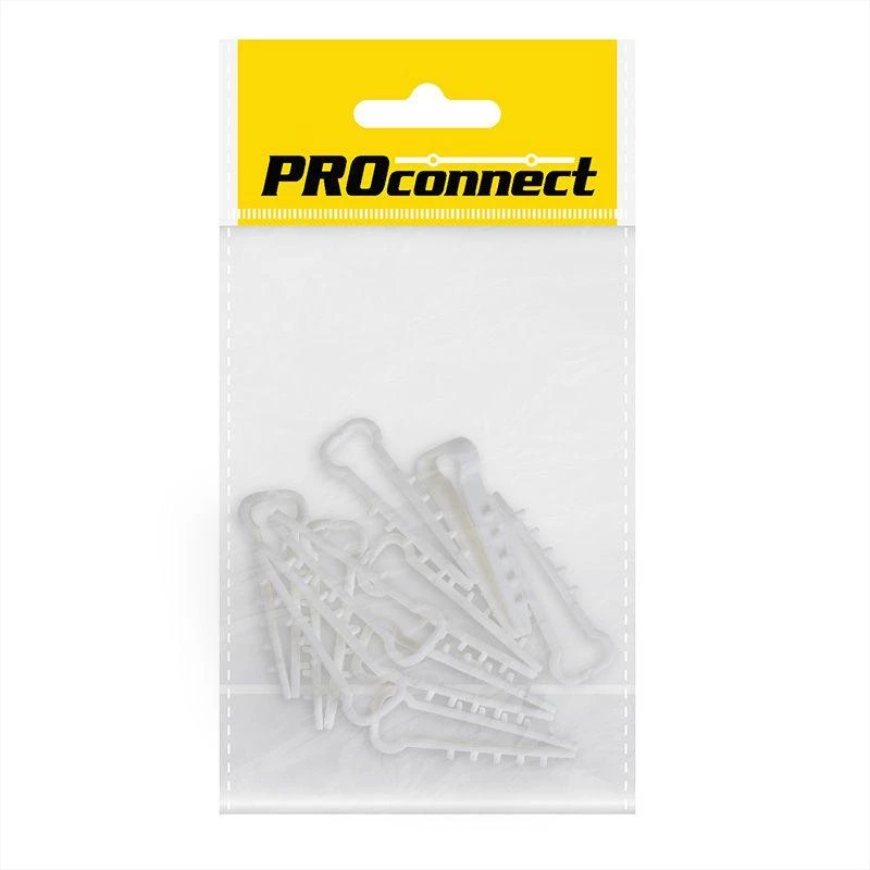 PROCONNECT Дюбель-хомут 5-10 для плоского кабеля бел. (уп.10шт)  07-4611-9