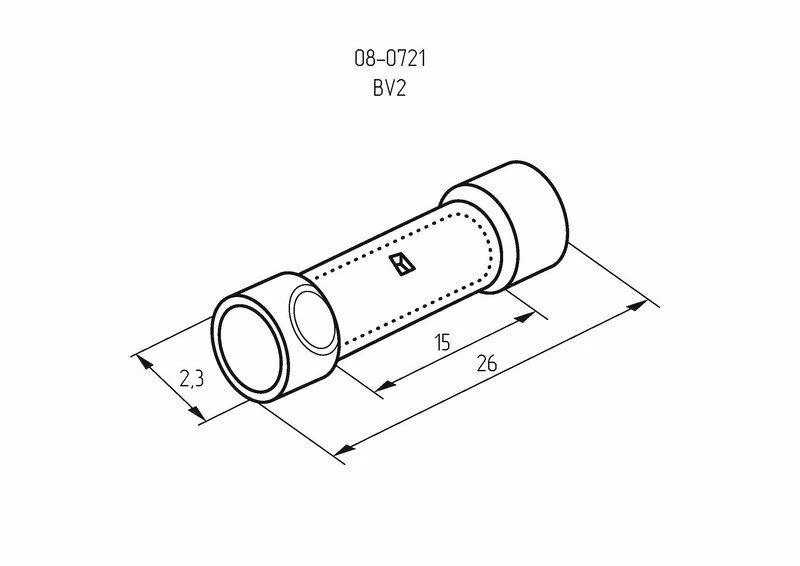 Rexant Гильза соединительная изолированная VB 2 (уп.100шт)  08-0721