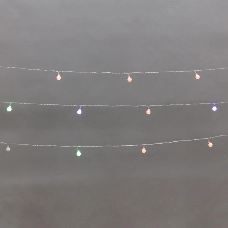 Neon-Night Гирлянда светодиодная "Шарики" 5м 20LED мульти (RG/RB) IP20 230В с контроллером 8 режимов провод прозр.  304-022