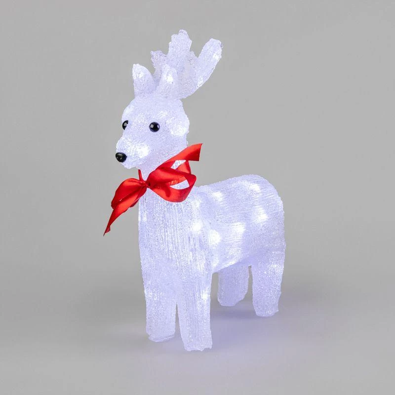 Neon-Night Фигура светодиодная акриловая "Олененок" 30х14х35см 40LED бел. 1Вт 4.5В IP20 элементы питания 3хAA (не в компл.)  513-321