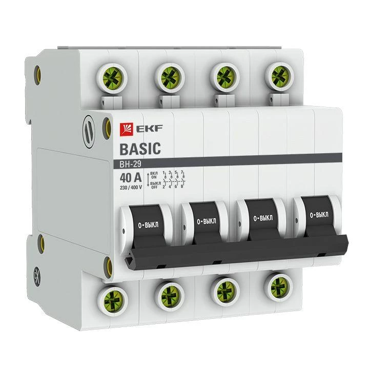 EKF Выключатель нагрузки 4п 40А ВН-29 Basic  SL29-4-40-bas
