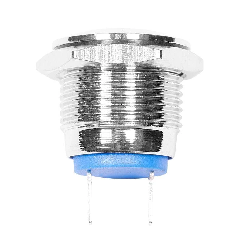 Rexant Индикатор металл. d16 12В подсветка бел. LED  36-4814