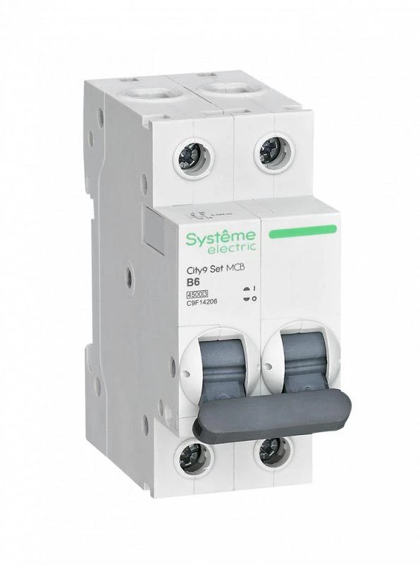 Systeme Electric Выключатель автоматический модульный 2п B 6А 4.5кА City9 Set 230В SE C9F14206