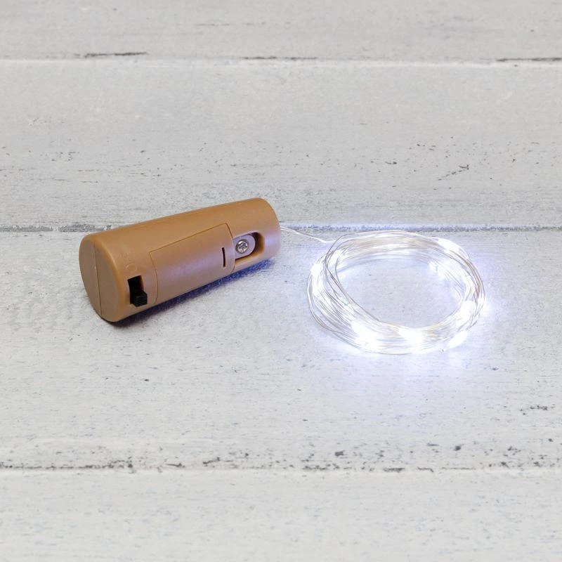 Neon-Night Гирлянда светодиодная "Роса" 2м 20LED бел. 0.1Вт IP20 с пробкой элементы питания 3хLR44 (в компл.)  302-025