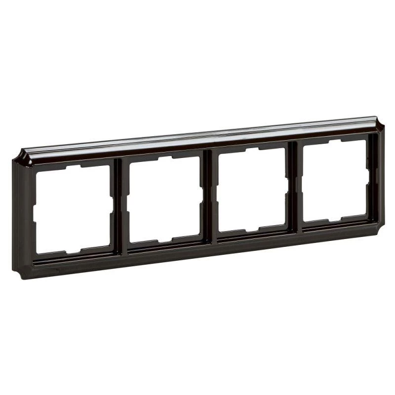 Schneider Electric Рамка 4-м Merten Antique пластик корич. SchE MTN4040-4715
