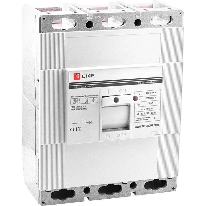 EKF Выключатель автоматический 3п 800/500А 35кА ВА-99 PROxima  mccb99-800-500