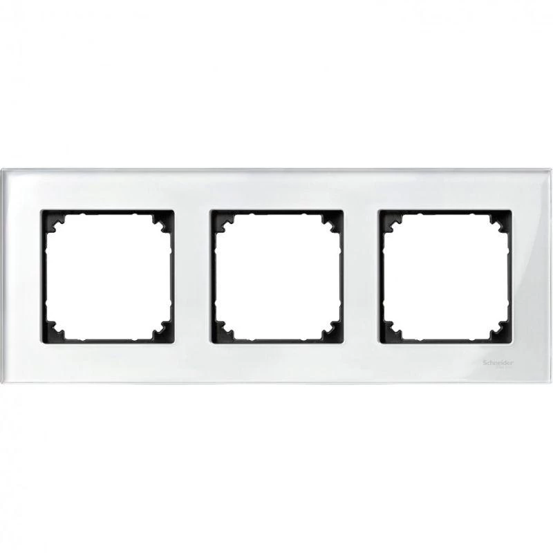 Schneider Electric Рамка 3-м Merten стекло бел. бриллиант SchE MTN404319