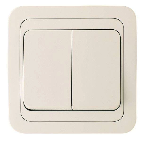 Выключатель 2-кл. СП Mimoza 10А IP20 крем./крем. Makel 25003