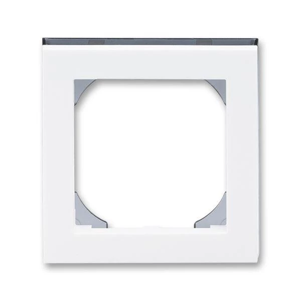 ABB Рамка Levit 1п 55х55 для механизмов BJE бел./дым. черн.  2CHH015510A4062