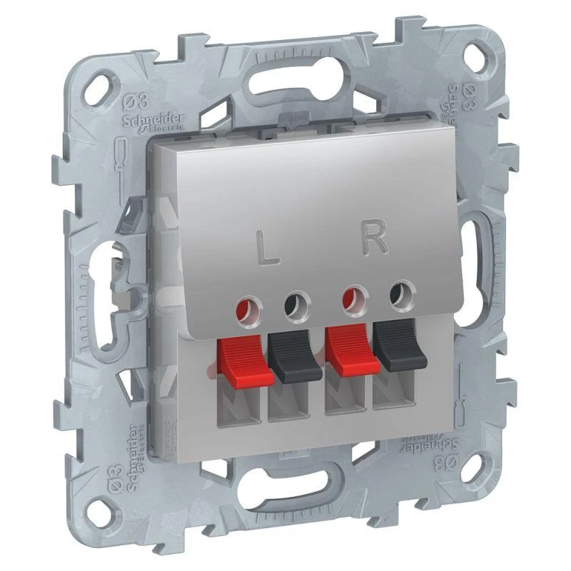 Schneider Electric Аудиорозетка UNICA NEW алюм. SchE NU548630