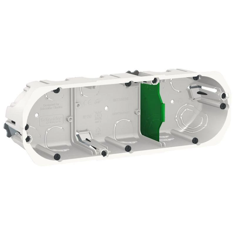 Schneider Electric Коробка 3 поста глубина 50мм д/полых стен бел. SchE IMT35935