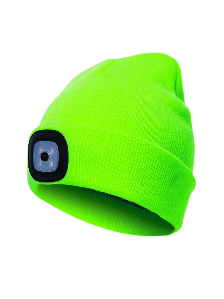 Шапка с фонарем зел. КОСМОС KOCHat_g