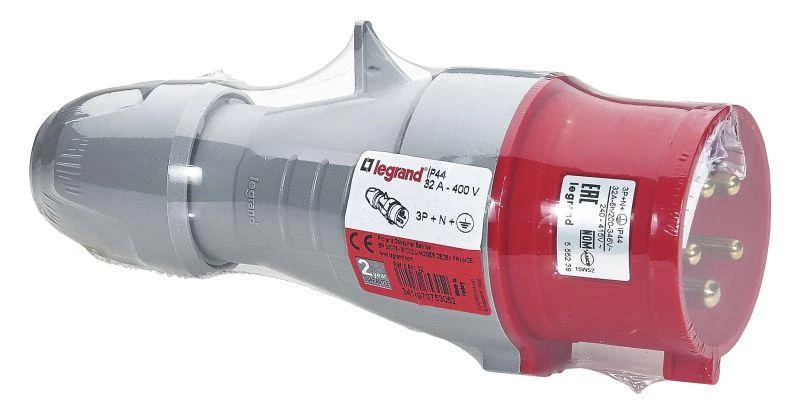 Legrand Вилка мобильная 32А 3К+Н+З 380В IP44 блист. Leg 090132