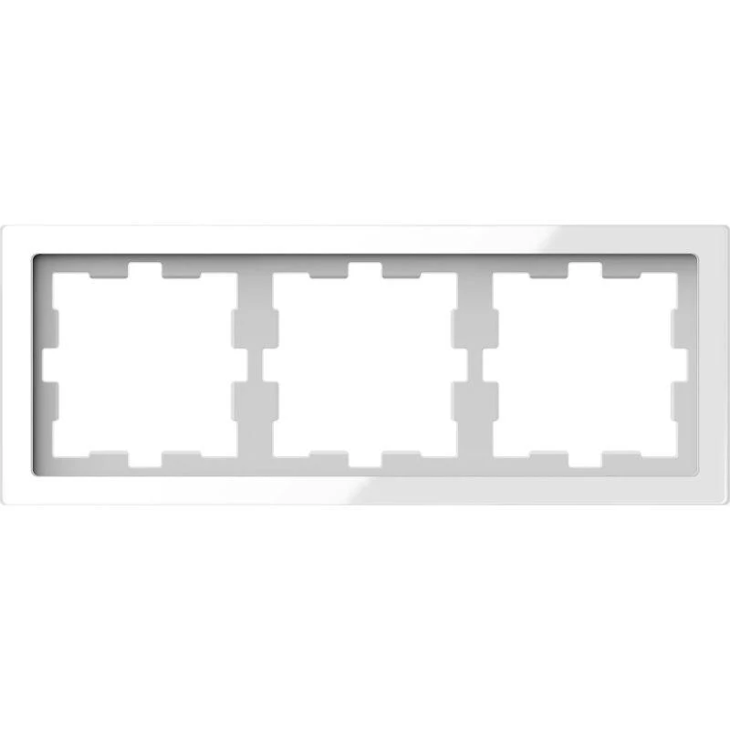 Schneider Electric Рамка 3-м Merten D-Life SD бел. кристалл SchE MTN4030-6520