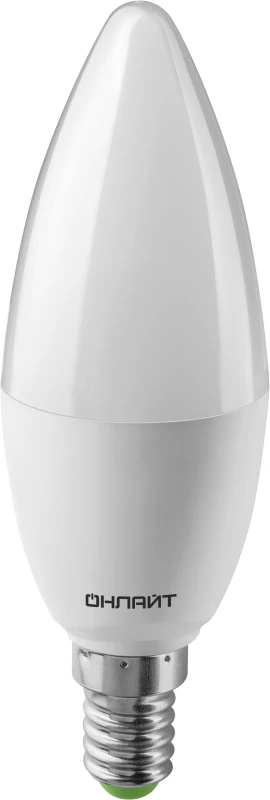 ОНЛАЙТ Лампа светодиодная 61 957 OLL-C37-10-230-4K-E14-FR 10Вт свеча 4000К нейтр. бел. E14 1000лм 176-264В  61957