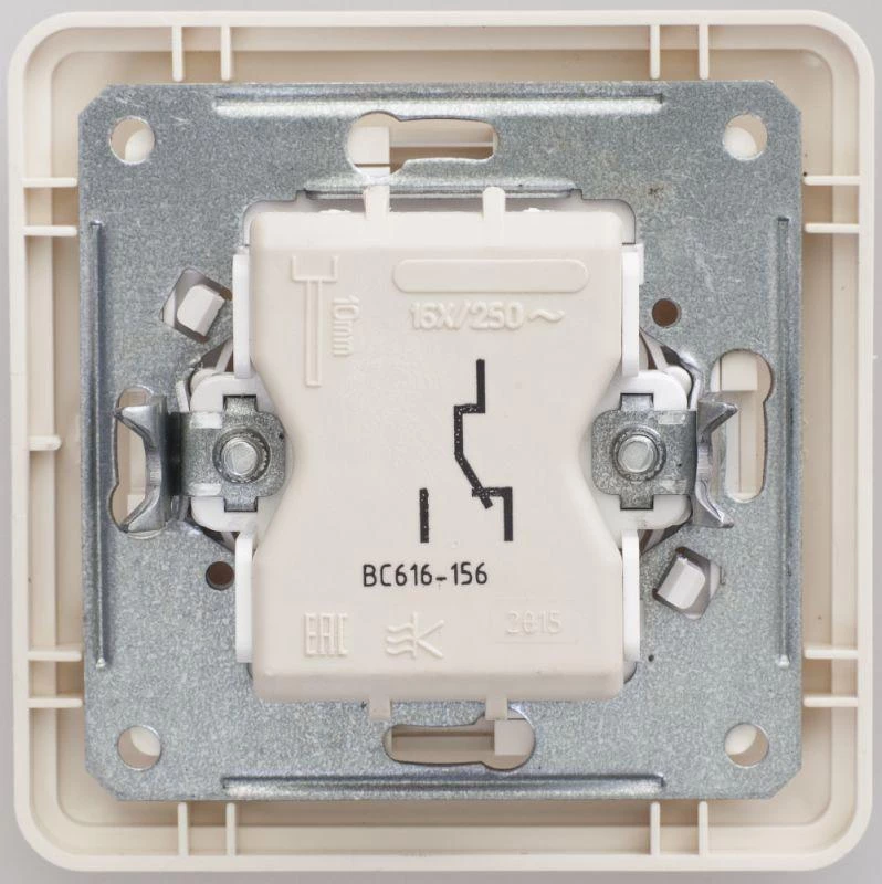 Schneider Electric Переключатель 1-кл. СП W59 16А IP20 в сборе сл. кость SchE VS616-156-28