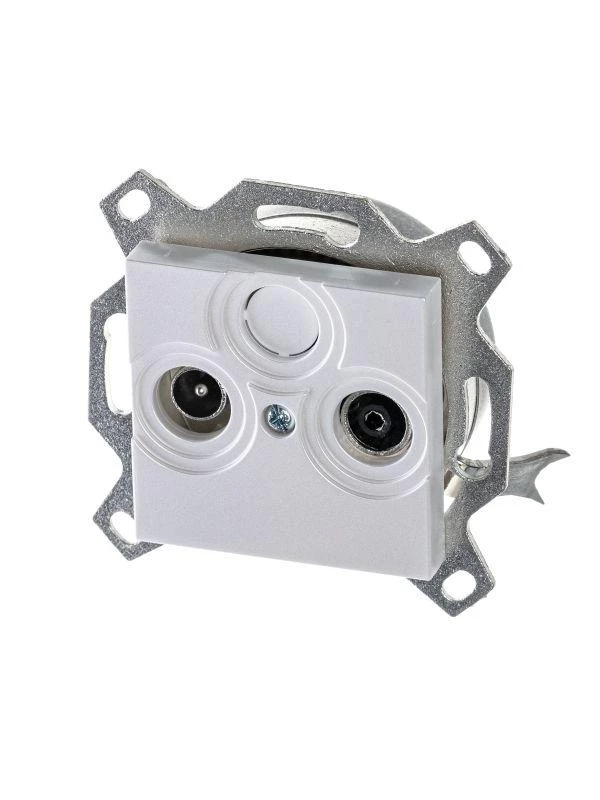 ABB Розетка телевизионная проходная TV/R Levit 7дБ жемчуж.  2CHH083607A6068