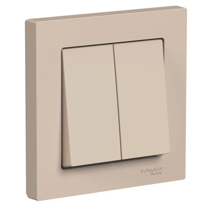 Systeme Electric Выключатель 2-кл. AtlasDesign (сх.5) 10AX в сборе песочн. SE ATN001252
