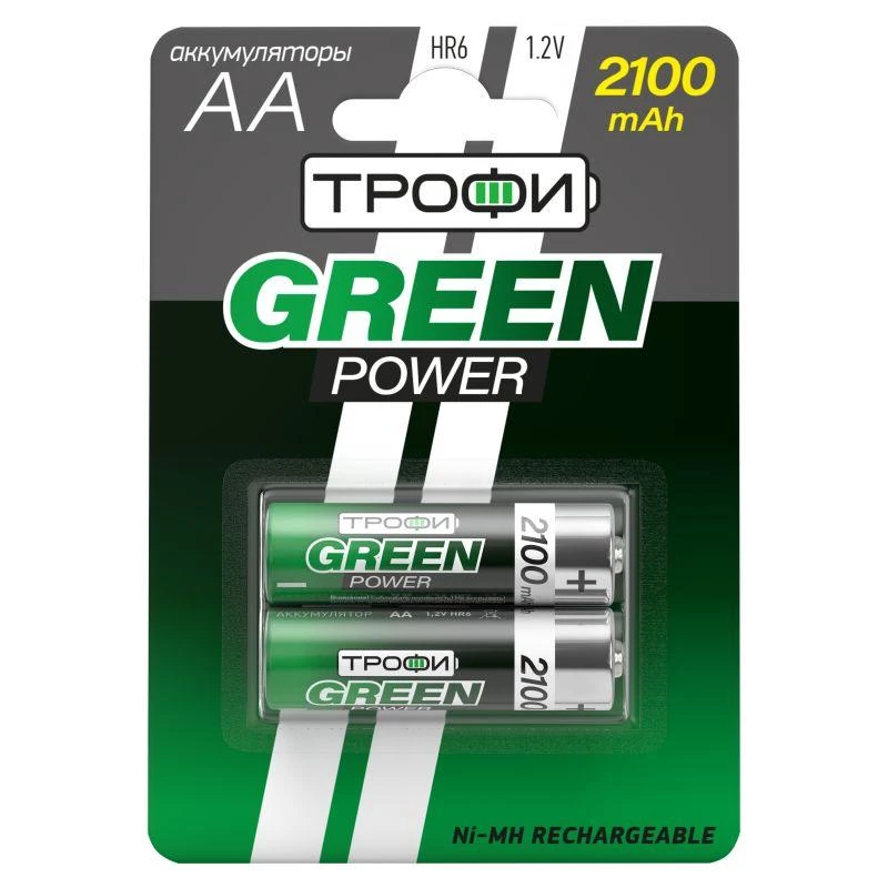 Трофи Аккумулятор AA/HR6 2100мА.ч HR6-2BL (блист.2шт)  C0032099