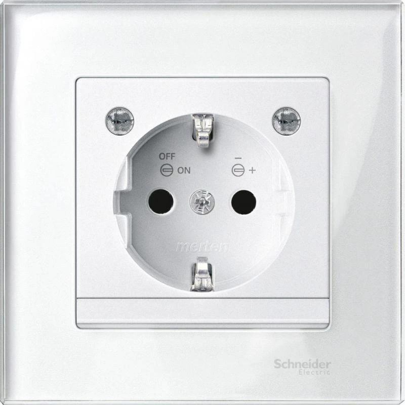 Schneider Electric Рамка 1-м Merten стекло бел. бриллиант SchE MTN404119