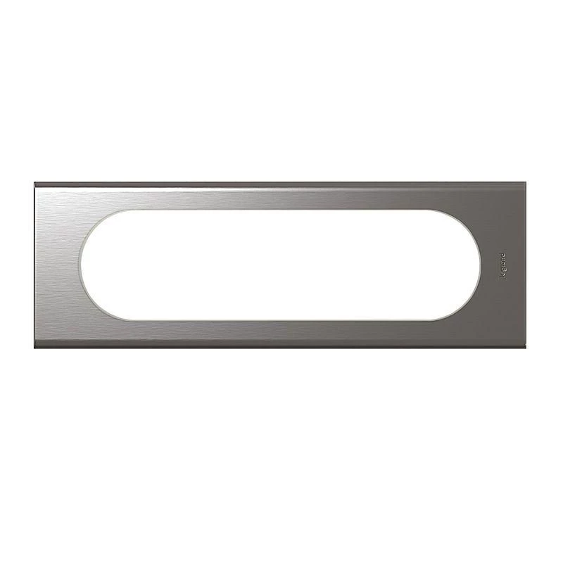 Legrand Рамка 3-м Celiane wide фактурная сталь Leg 069106