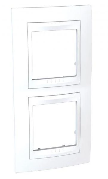 Schneider Electric Рамка 2-м Unica Хамелеон верт. бел. SchE MGU6.004V.18