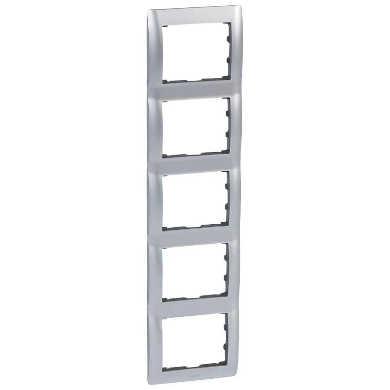Legrand Рамка 5-м Galea Life верт. Metal Brushed алюм. Leg 771959
