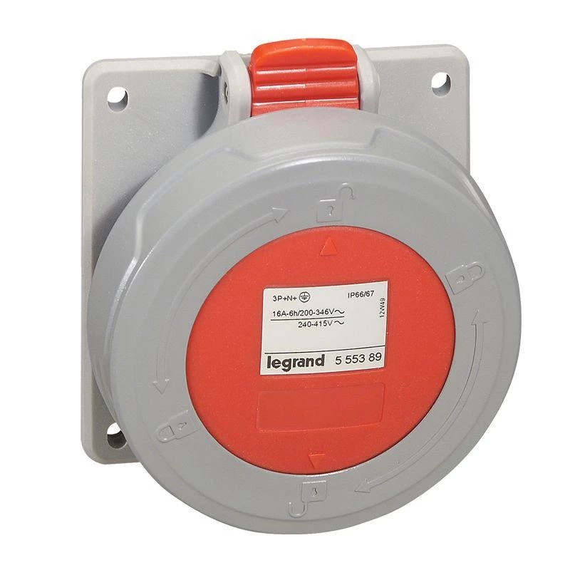 Legrand Розетка встраиваемая 16А 380В 3K+3 IP67 Leg 555388