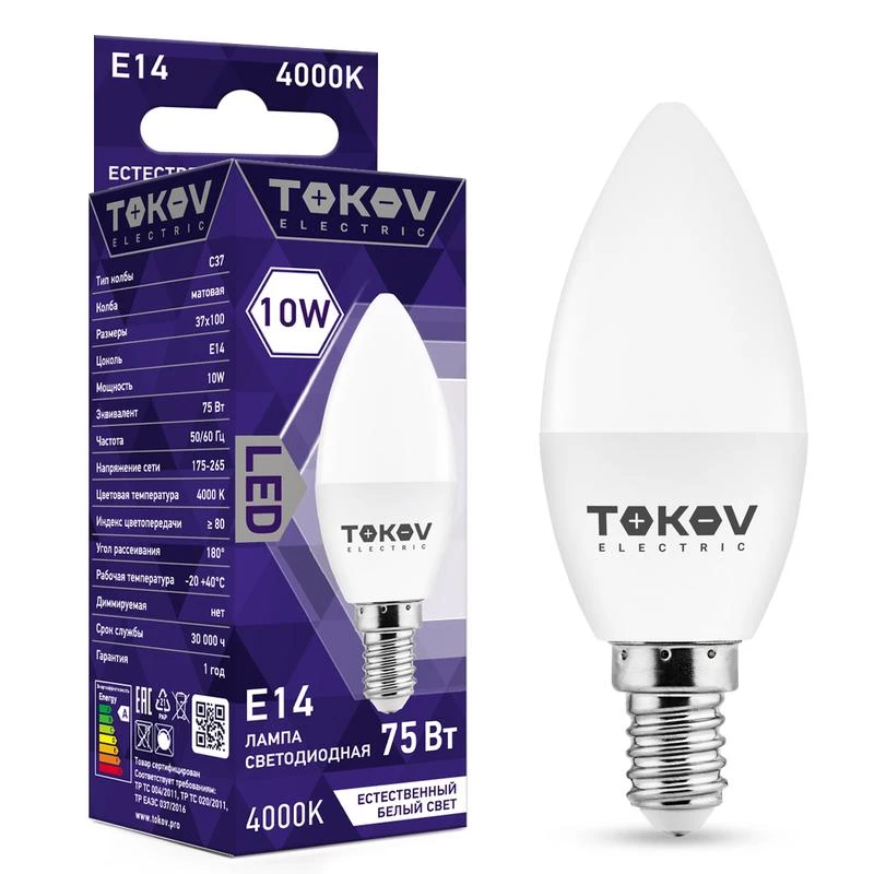 Фото TOKOV ELECTRIC TKE-C37-E14-10-4K