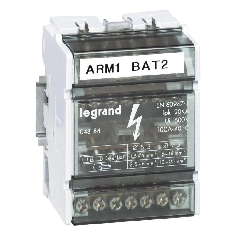 Legrand Блок модульный распределительный 4P 7 контк. 100А Leg 004884