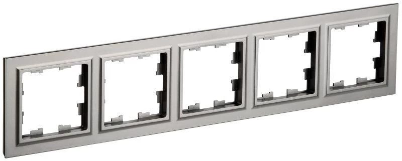 IEK Рамка 5-м BRITE РУ-5-БрС сталь  BR-M52-K46