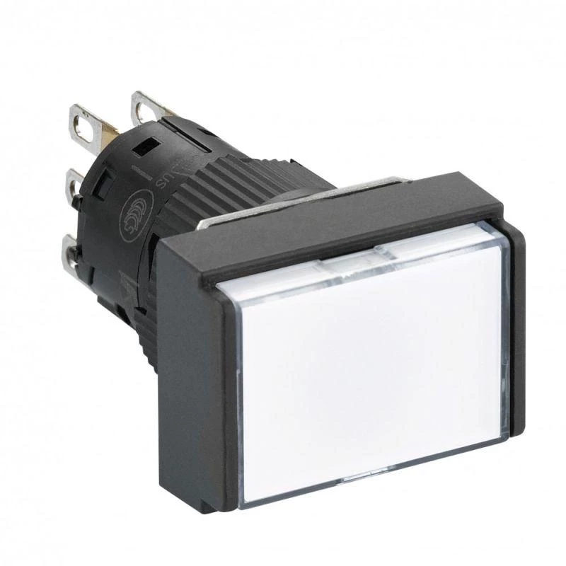 Schneider Electric Кнопка с подсветкой 16мм бел. 24В прямоугольная SchE XB6EDW1B1P