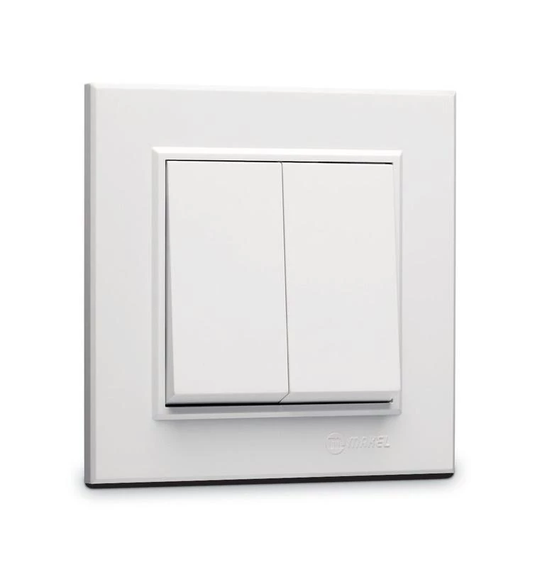 Makel Выключатель 2-кл. СП Karea 10А IP20 бел. 56001003