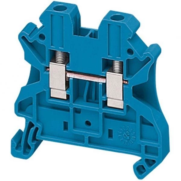 Schneider Electric Клеммник винт. проходной 4кв.мм 2 точки подкл. син. SchE NSYTRV42BL