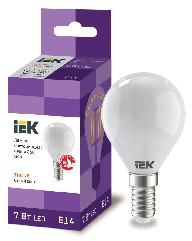 Фото IEK LLF-G45-7-230-30-E14-FR