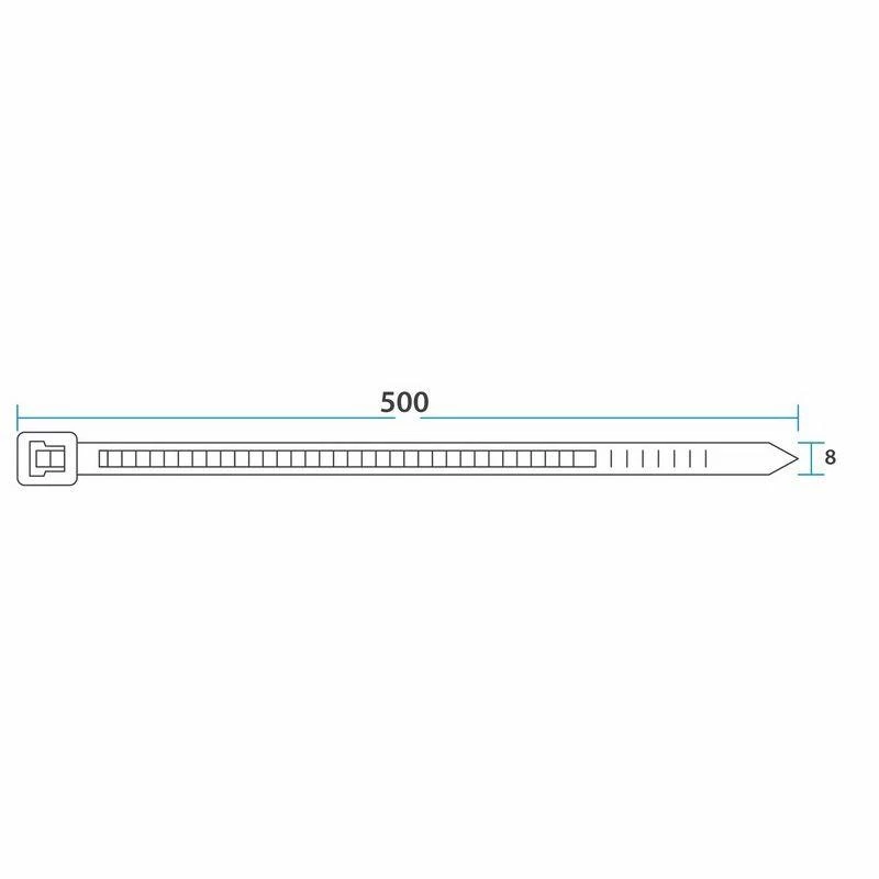 Rexant Хомут кабельный 7.6х500 нейл. бел. (уп.100шт)  07-0502