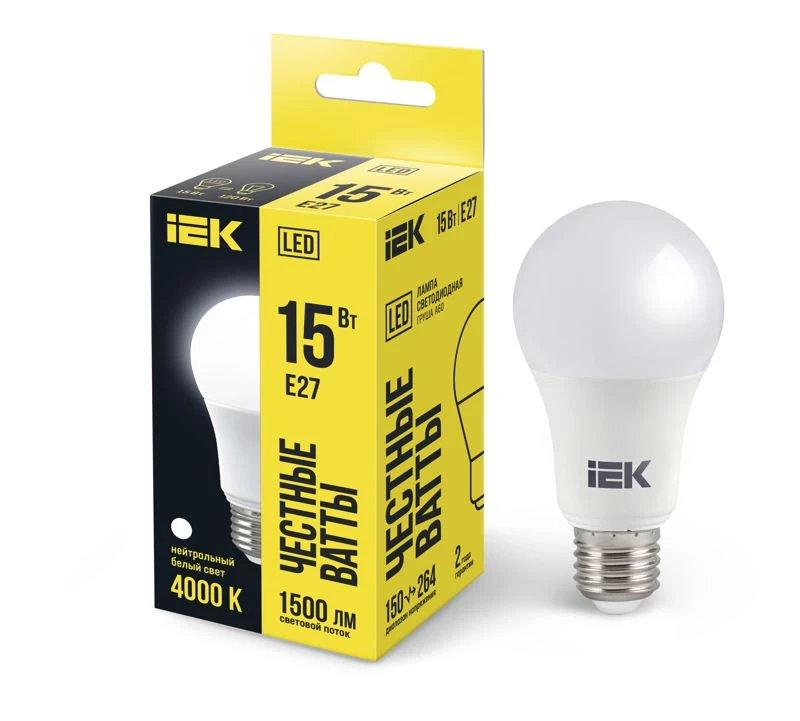 Фото IEK LLE-A60-15-230-40-E27