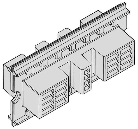 ABB Держатель шины медной L=100мм (уп.24шт)  1STQ007428A0000