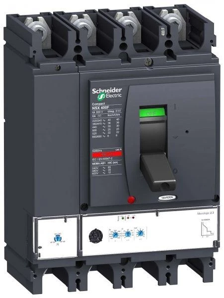 Schneider Electric Выключатель автоматический 4п 4т 400А 36кА NSX400F Micrologic 2.3 SchE LV432677