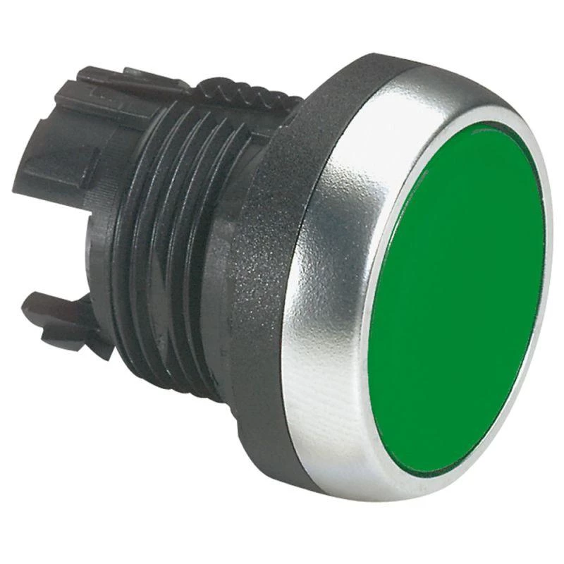 Legrand Кнопка с пруж. возвр. с пот. головкой зел. Osmoz Leg 023802