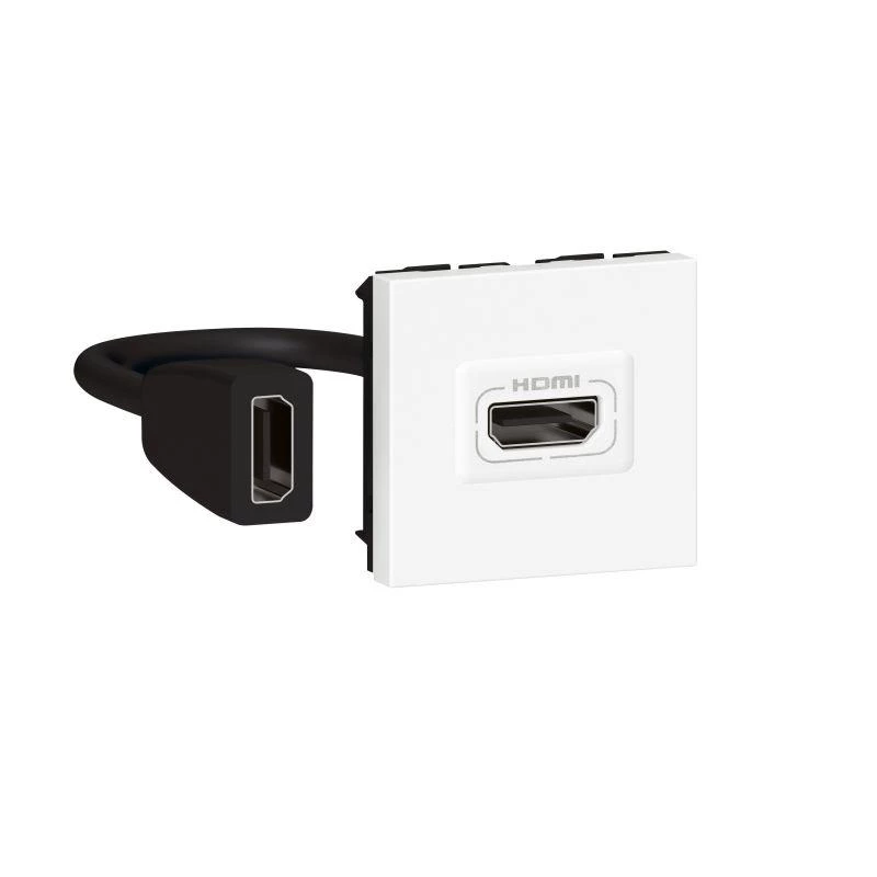 Legrand Розетка 2мод. HDMI Mosaic со шнуром бел. Leg 078979L
