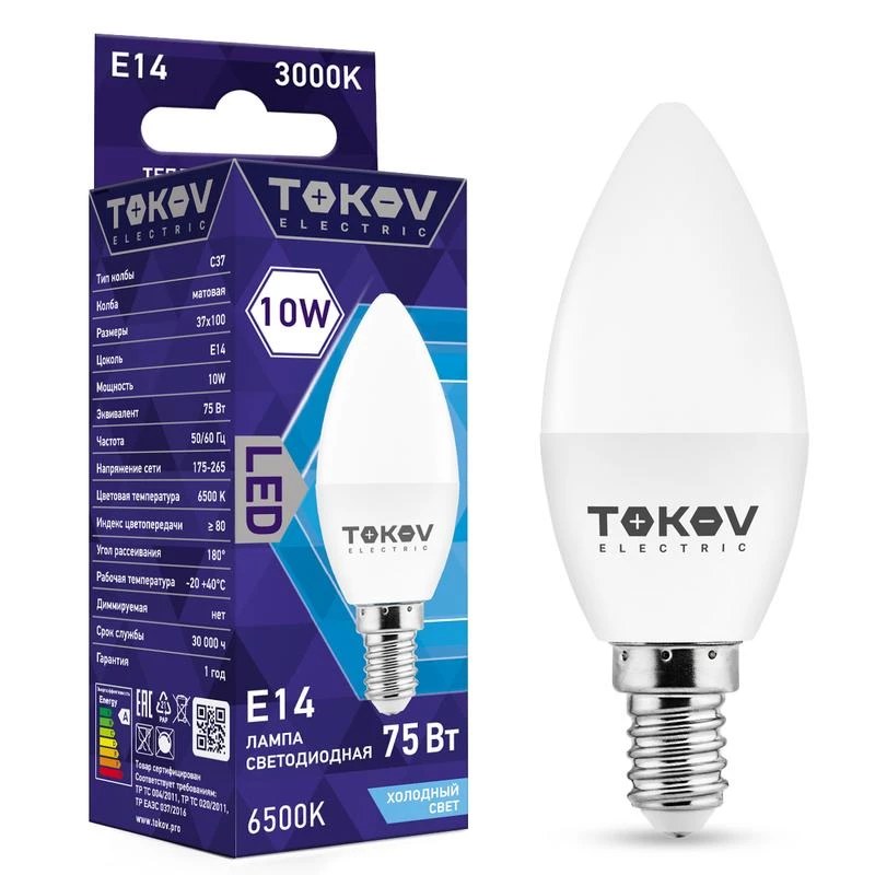 Фото TOKOV ELECTRIC TKE-C37-E14-10-6.5K